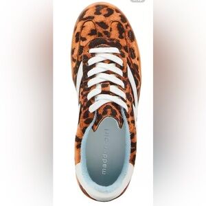 Madden Girl Leopard Print Orange and Black Sneakers